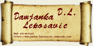 Damjanka Leposavić vizit kartica